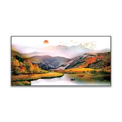 TRANH TREO PHÒNG KHÁCH HIỆN ĐẠI - TRANH TRANG TRÍ - TRANH TREO TƯỜNG PHONG CẢNH THIÊN NHIÊN - KIỂU TRANH LIỀN KHỔ | MÃ T3D-24234154