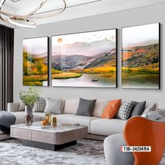 TRANH TREO TƯỜNG PHÒNG KHÁCH - TRANH PHONG CẢNH GHÉP BỘ 3 BỨC | MÃ T3D-24234154