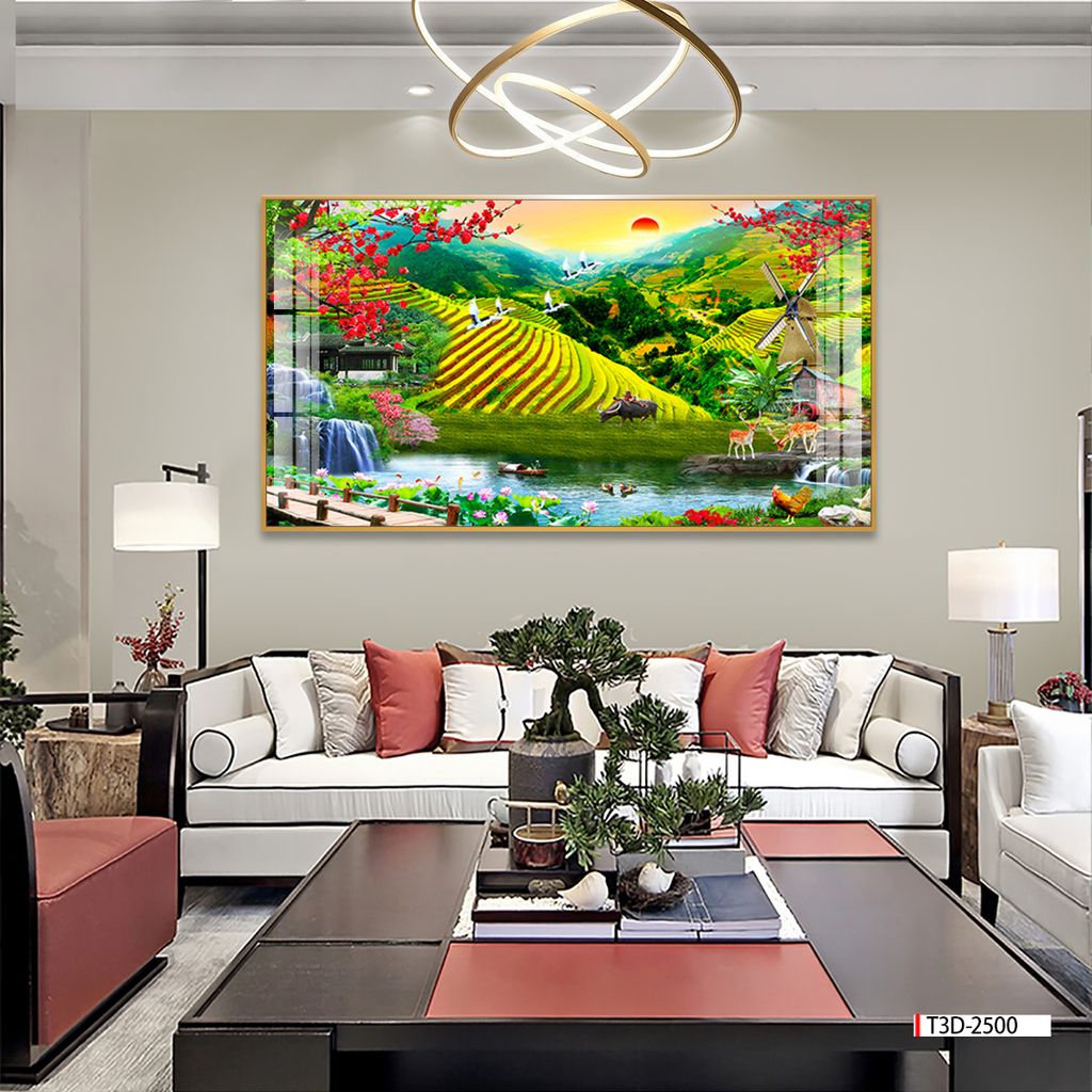 TRANH PHONG CẢNH THIÊN NHIÊN - TRANH PHÒNG KHÁCH - SAU SOFA - PHÒNG ĂN | MÃ T3D-2500