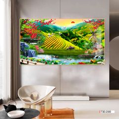 TRANH PHONG CẢNH THIÊN NHIÊN - TRANH PHÒNG KHÁCH - SAU SOFA - PHÒNG ĂN | MÃ T3D-2500