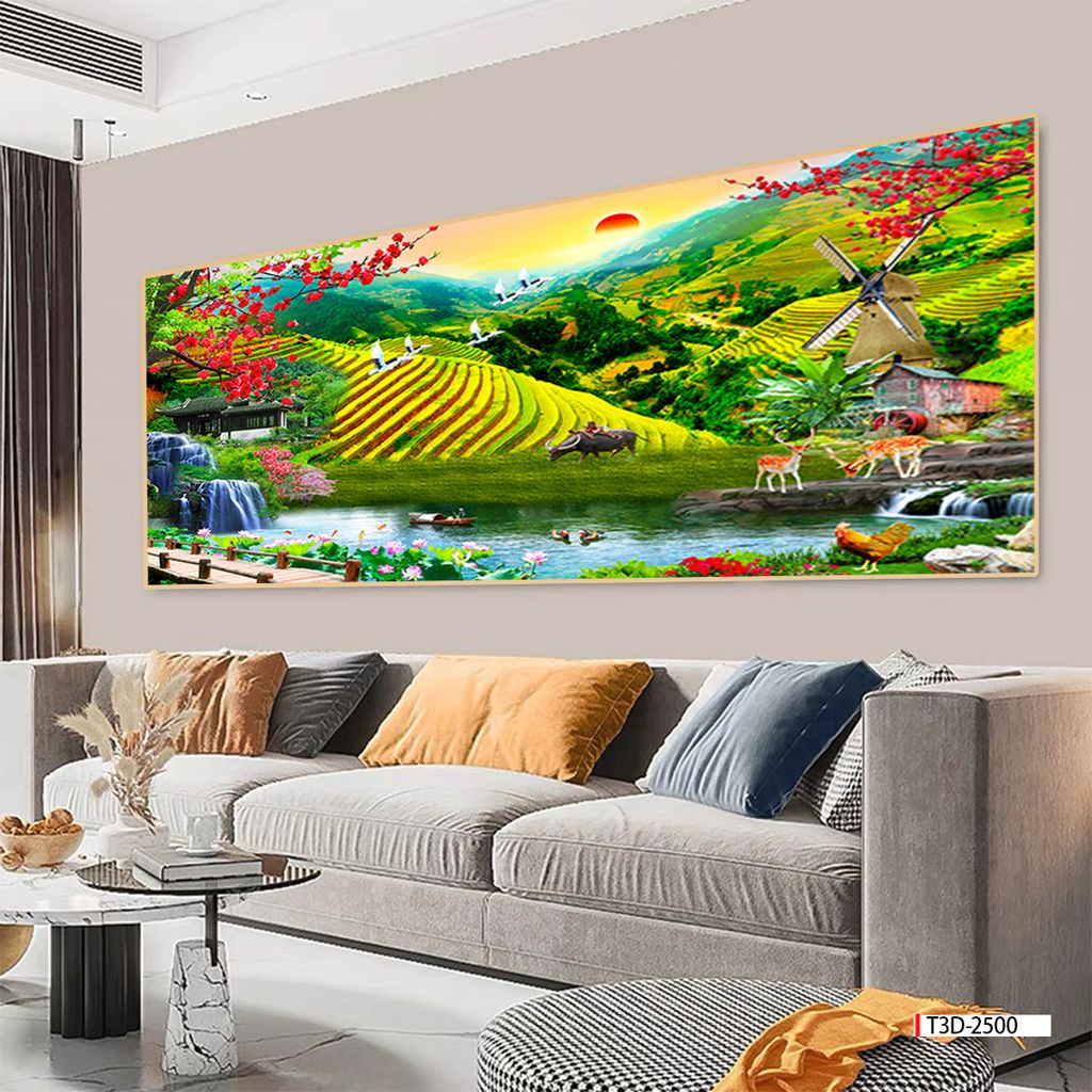 TRANH PHONG CẢNH THIÊN NHIÊN - TRANH PHÒNG KHÁCH - SAU SOFA - PHÒNG ĂN | MÃ T3D-2500