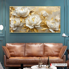 330  - TRANH TREO TƯỜNG PHÒNG KHÁCH HIỆN ĐẠI SANG TRỌNG -TRANH HOA, BÌNH HOA 3D | MÃ TRANH T3D-250352528