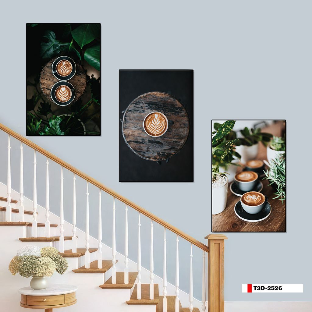 TRANH TREO TƯỜNG PHÒNG ĂN - TRANH TĨNH VẬT GHÉP BỘ 3 BỨC | MÃ T3D-2526