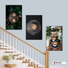 TRANH TREO TƯỜNG PHÒNG ĂN - TRANH TĨNH VẬT GHÉP BỘ 3 BỨC | MÃ T3D-2526