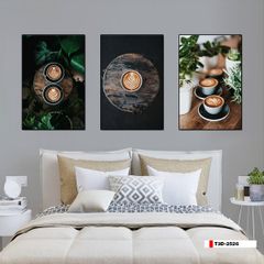 TRANH TREO TƯỜNG PHÒNG ĂN - TRANH TĨNH VẬT GHÉP BỘ 3 BỨC | MÃ T3D-2526