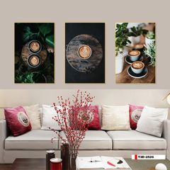 TRANH TREO TƯỜNG PHÒNG ĂN - TRANH TĨNH VẬT GHÉP BỘ 3 BỨC | MÃ T3D-2526