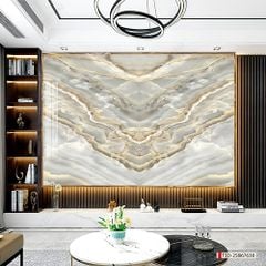 BST33 - TRANH PVC ỐP TƯỜNG - TRANG TRÍ PHÒNG KHÁCH, SAU SOFA, LỄ TÂN - TRANH VÂN ĐÁ ĐỐI XỨNG - KHỔ LỚN