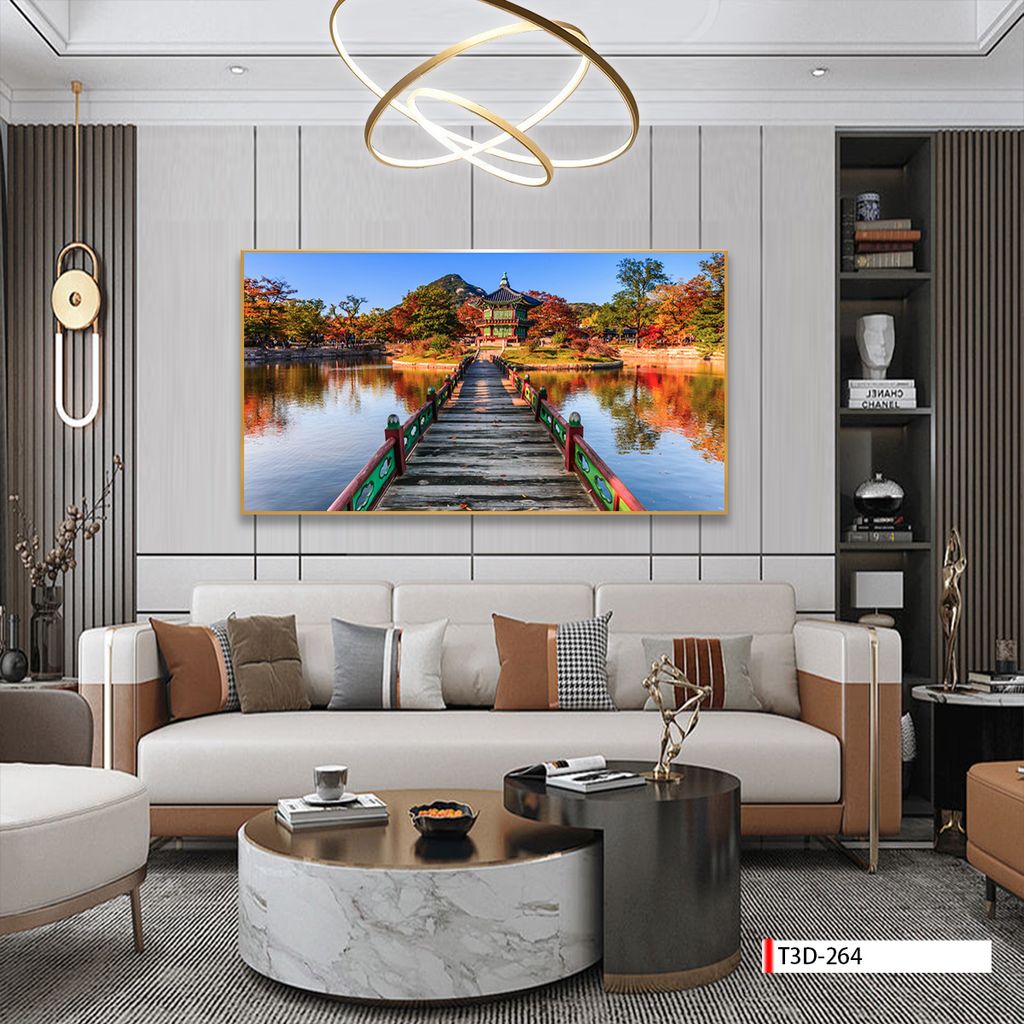 TRANH TREO PHÒNG KHÁCH - TRANH PHONG CẢNH THIÊN NHIÊN - KHỔ LỚN | MÃ T3D-264
