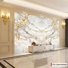 BST163 - TẤM ỐP VÂN ĐÁ ĐỐI XỨNG VÁCH TIVI - PHÒNG KHÁCH -TẤM ỐP PVC