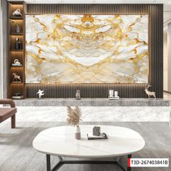 BST163 - TẤM ỐP VÂN ĐÁ ĐỐI XỨNG VÁCH TIVI - PHÒNG KHÁCH -TẤM ỐP PVC