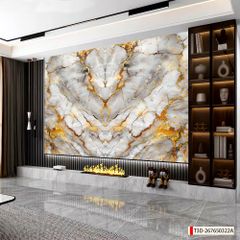 BST162 - TẤM ỐP VÂN ĐÁ ĐỐI XỨNG VÁCH TIVI - PHÒNG KHÁCH -TẤM ỐP PVC