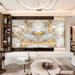 BST162 - TẤM ỐP VÂN ĐÁ ĐỐI XỨNG VÁCH TIVI - PHÒNG KHÁCH -TẤM ỐP PVC