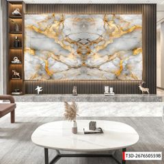 BST163 - TẤM ỐP VÂN ĐÁ ĐỐI XỨNG VÁCH TIVI - PHÒNG KHÁCH -TẤM ỐP PVC