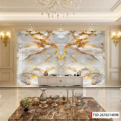 BST163 - TẤM ỐP VÂN ĐÁ ĐỐI XỨNG VÁCH TIVI - PHÒNG KHÁCH -TẤM ỐP PVC