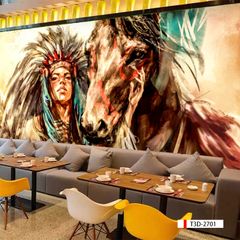 TRANH VẢI DÁN TƯỜNG 3D NHÀ HÀNG, CAFE - TRANH DÁN TƯỜNG TROPICAL NHIỆT ĐỚI | MÃ T3D-2701