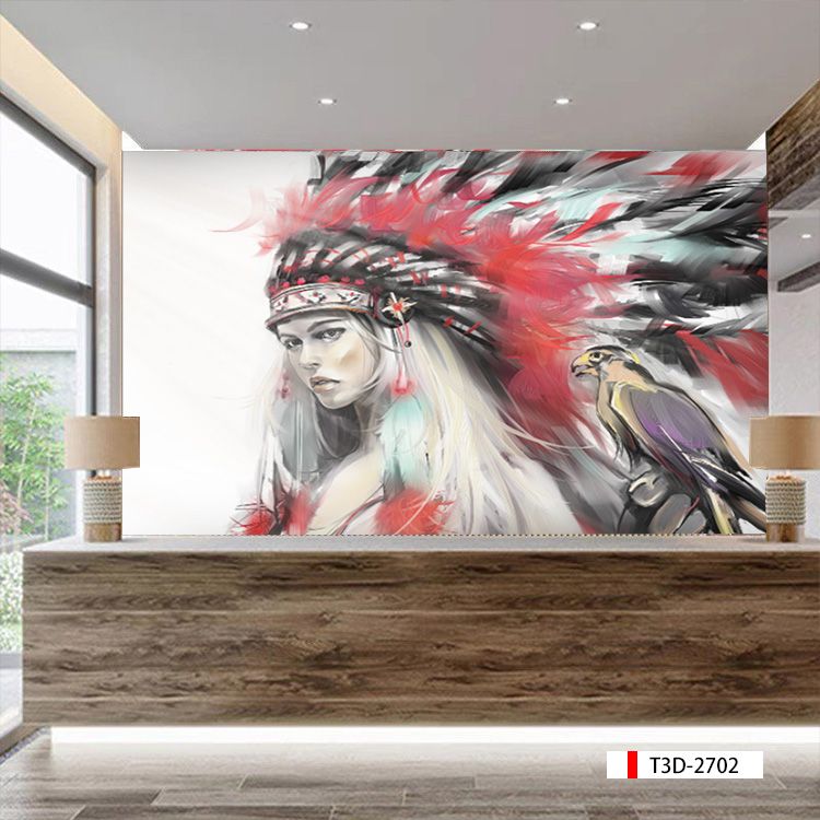 TRANH VẢI DÁN TƯỜNG 3D NHÀ HÀNG, CAFE - TRANH DÁN TƯỜNG TROPICAL NHIỆT ĐỚI | MÃ T3D-2702