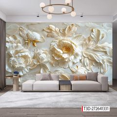 212 TRANH DÁN TƯỜNG 3D -TRANH DÁN PHÒNG NGỦ HOA 3D- TRANH DÁN PHÒNG KHÁCH SAU SOFA | MÃ TRANH T3D-272641331