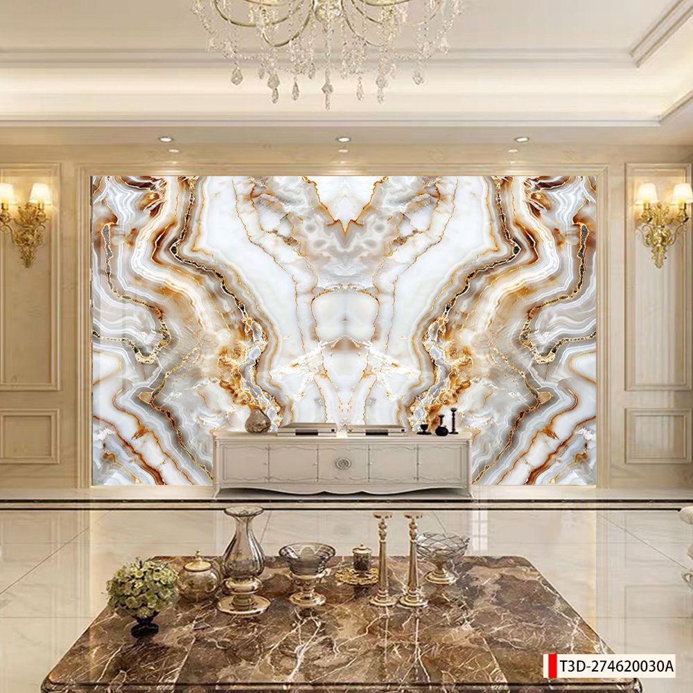 BST162 - TẤM ỐP VÂN ĐÁ ĐỐI XỨNG VÁCH TIVI - PHÒNG KHÁCH -TẤM ỐP PVC