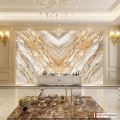 BST162 - TẤM ỐP VÂN ĐÁ ĐỐI XỨNG VÁCH TIVI - PHÒNG KHÁCH -TẤM ỐP PVC