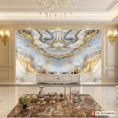 BST162 - TẤM ỐP VÂN ĐÁ ĐỐI XỨNG VÁCH TIVI - PHÒNG KHÁCH -TẤM ỐP PVC