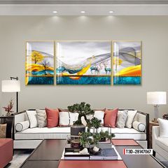 TRANH TREO TƯỜNG PHÒNG KHÁCH - TRANH HƯƠU TÀI LỘC GHÉP BỘ 3 BỨC | MÃ T3D-28147067