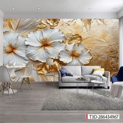 218 TRANH DÁN TƯỜNG 3D -TRANH DÁN PHÒNG NGỦ HOA 3D- TRANH DÁN PHÒNG KHÁCH SAU SOFA | MÃ TRANH T3D-286434967