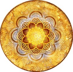 TRANH TREO PHÒNG THỜ - TRANH ĐIỆN TRÚC CHỈ MANDALA | MÃ T3D-2918