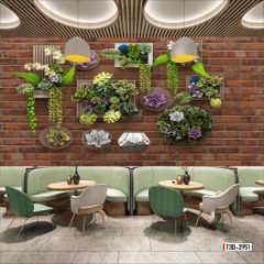 TRANH VẢI DÁN TƯỜNG 3D NHÀ HÀNG, CAFE - MÃ T3D-2951