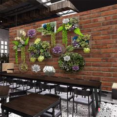 TRANH VẢI DÁN TƯỜNG 3D NHÀ HÀNG, CAFE - MÃ T3D-2951