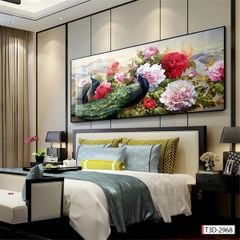 BST80 - TRANH TREO TƯỜNG - TRANH CÔNG RỒNG PHƯỢNG HỔ - TRANG TRÍ PHÒNG KHÁCH, SAU SOFA - TRANH NGANG