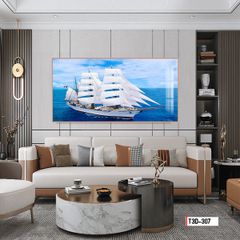 TRANH TREO TƯỜNG PHÒNG KHÁCH - TRANH THUẬN BUỒM XUÔI GIÓ KHỔ LỚN | MÃ T3D-307