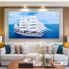 TRANH TREO TƯỜNG PHÒNG KHÁCH - TRANH THUẬN BUỒM XUÔI GIÓ KHỔ LỚN | MÃ T3D-307