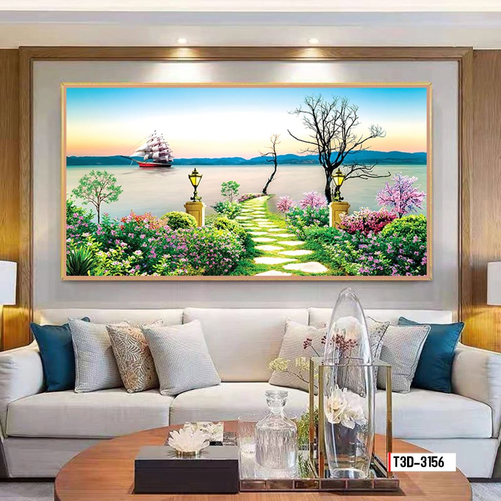 TRANH TREO TƯỜNG PHÒNG KHÁCH - TRANH THUẬN BUỒM XUÔI GIÓ KHỔ LỚN | MÃ T3D-3156