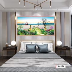 TRANH TREO TƯỜNG PHÒNG KHÁCH - TRANH THUẬN BUỒM XUÔI GIÓ KHỔ LỚN | MÃ T3D-3156