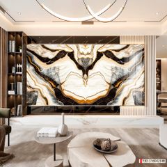 BST143 - TẤM PVC ỐP TƯỜNG - TRANG TRÍ PHÒNG KHÁCH, SAU SOFA, LỄ TÂN - TRANH VÂN ĐÁ ĐỐI XỨNG - KHỔ LỚN