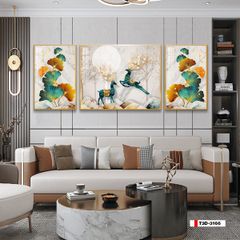 TRANH TREO TƯỜNG PHÒNG KHÁCH - TRANH HƯƠU TÀI LỘC | MÃ T3D-3166