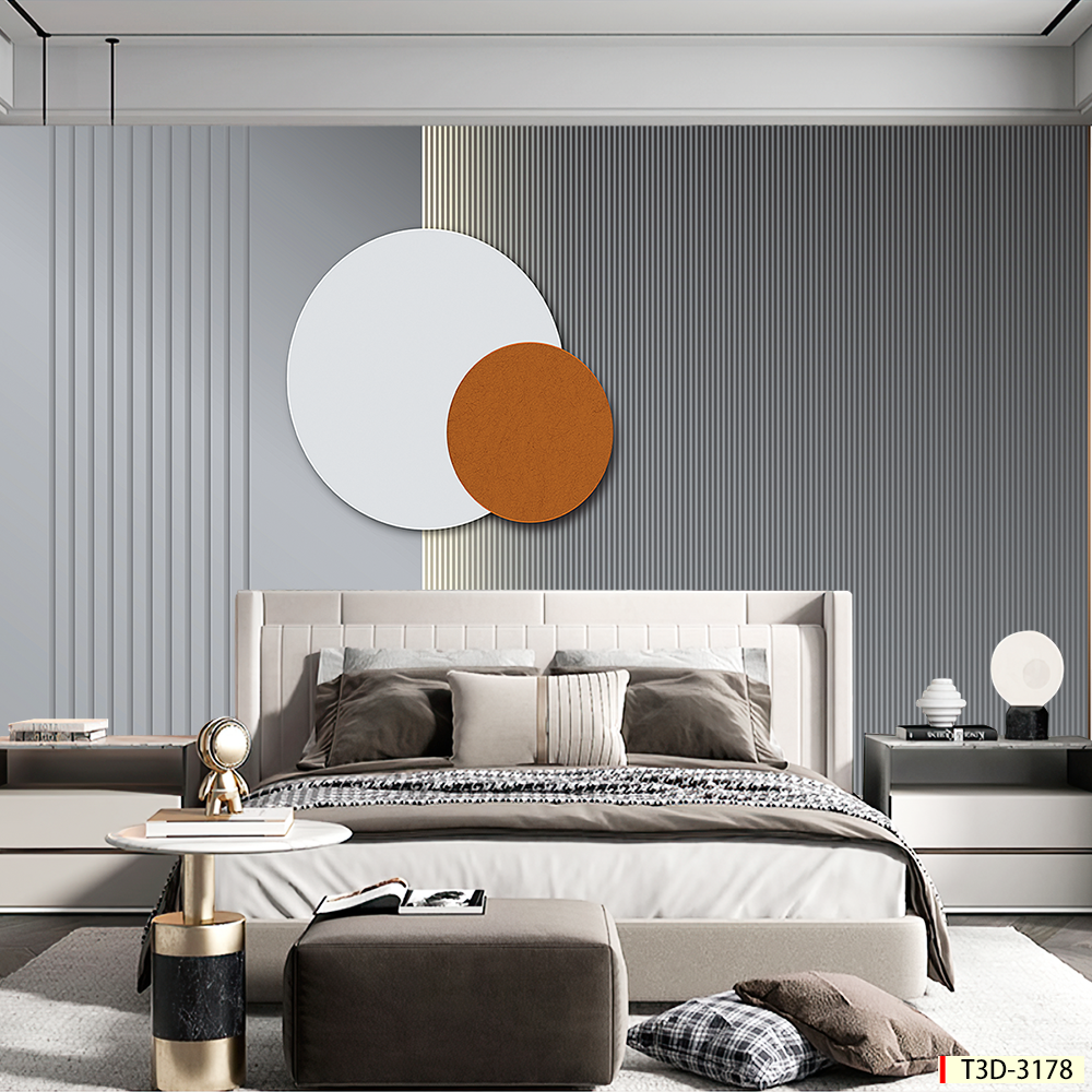 BST126 - TRANH DÁN TƯỜNG 3D - PHÒNG NGỦ - PHONG CÁCH HIỆN ĐẠI - KHỔ LỚN