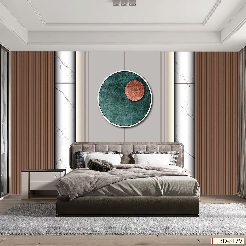 BST126 - TRANH DÁN TƯỜNG 3D - PHÒNG NGỦ - PHONG CÁCH HIỆN ĐẠI - KHỔ LỚN