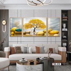 TRANH TREO TƯỜNG PHÒNG KHÁCH - TRANH HƯƠU TÀI LỘC | MÃ T3D-3218