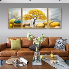 TRANH TREO TƯỜNG PHÒNG KHÁCH - TRANH HƯƠU TÀI LỘC | MÃ T3D-3218
