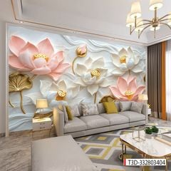 224 TRANH DÁN TƯỜNG 3D -TRANH DÁN PHÒNG NGỦ HOA 3D- TRANH DÁN PHÒNG KHÁCH SAU SOFA | MÃ TRANH T3D-11045
