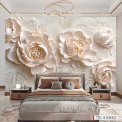 201 TRANH DÁN TƯỜNG 3D -TRANH DÁN PHÒNG NGỦ HOA 3D- TRANH DÁN PHÒNG KHÁCH SAU SOFA | MÃ TRANH T3D-333626922