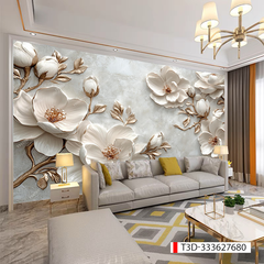 228 TRANH DÁN TƯỜNG 3D -TRANH DÁN PHÒNG NGỦ HOA 3D- TRANH DÁN PHÒNG KHÁCH SAU SOFA | MÃ TRANH T3D-333627680