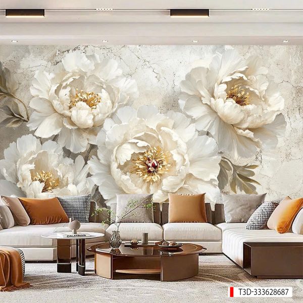 202 TRANH DÁN TƯỜNG 3D -TRANH DÁN PHÒNG NGỦ HOA 3D- TRANH DÁN PHÒNG KHÁCH SAU SOFA | MÃ TRANH T3D-333628687