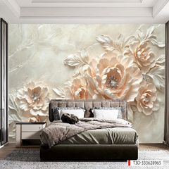 203 TRANH DÁN TƯỜNG 3D -TRANH DÁN PHÒNG NGỦ HOA 3D- TRANH DÁN PHÒNG KHÁCH SAU SOFA | MÃ TRANH T3D-333628965