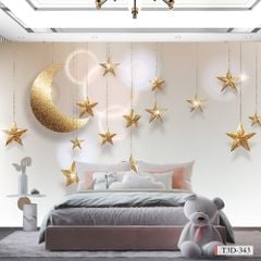 TRANH VẢI DÁN TƯỜNG 3D - TRANH DÁN TƯỜNG PHÒNG NGỦ TRẺ EM | MÃ T3D-343