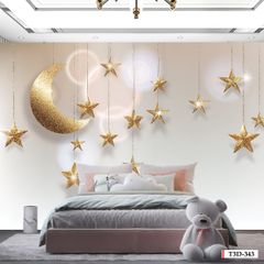TRANH VẢI DÁN TƯỜNG 3D - TRANH DÁN TƯỜNG PHÒNG NGỦ TRẺ EM | MÃ T3D-343