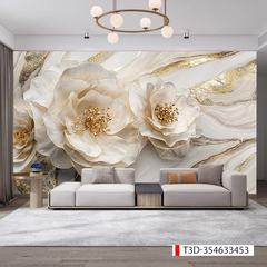 231 TRANH DÁN TƯỜNG 3D -TRANH DÁN PHÒNG NGỦ HOA 3D- TRANH DÁN PHÒNG KHÁCH SAU SOFA | MÃ TRANH T3D-354633453