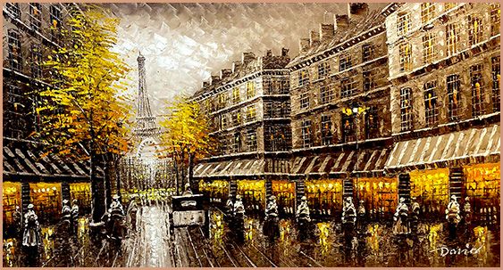 TRANH TREO TƯỜNG PHÒNG KHÁCH - TRANH PHONG CẢNH CHÂU ÂU CỔ ĐIỂN - KHỔ LỚN | MÃ T3D-3608