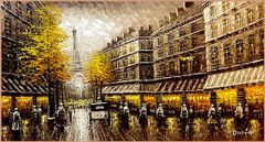 TRANH TREO TƯỜNG PHÒNG KHÁCH - TRANH PHONG CẢNH CHÂU ÂU CỔ ĐIỂN - KHỔ LỚN | MÃ T3D-3608